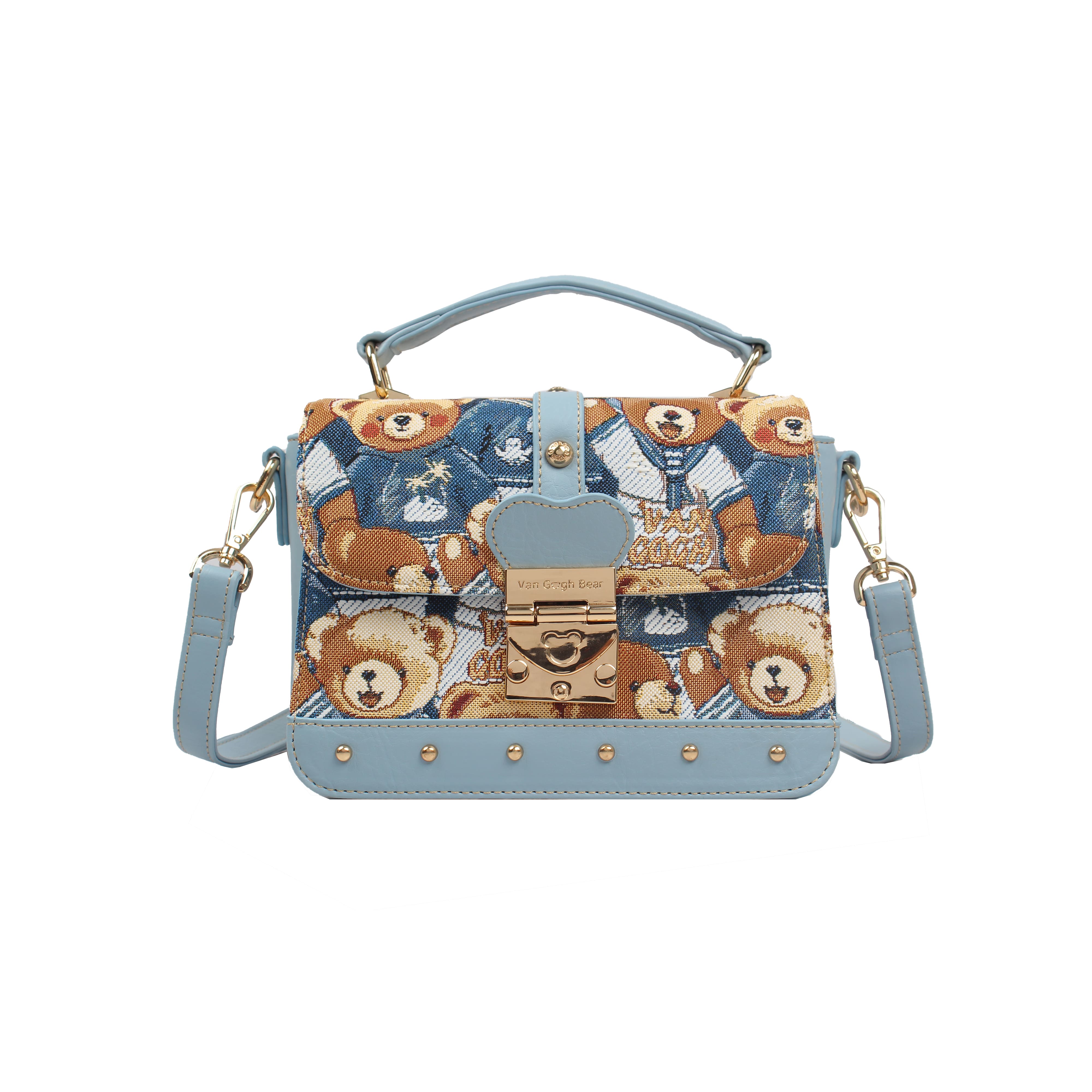 Crossbody Van Gogh Bear By Henney Bear V074 Army