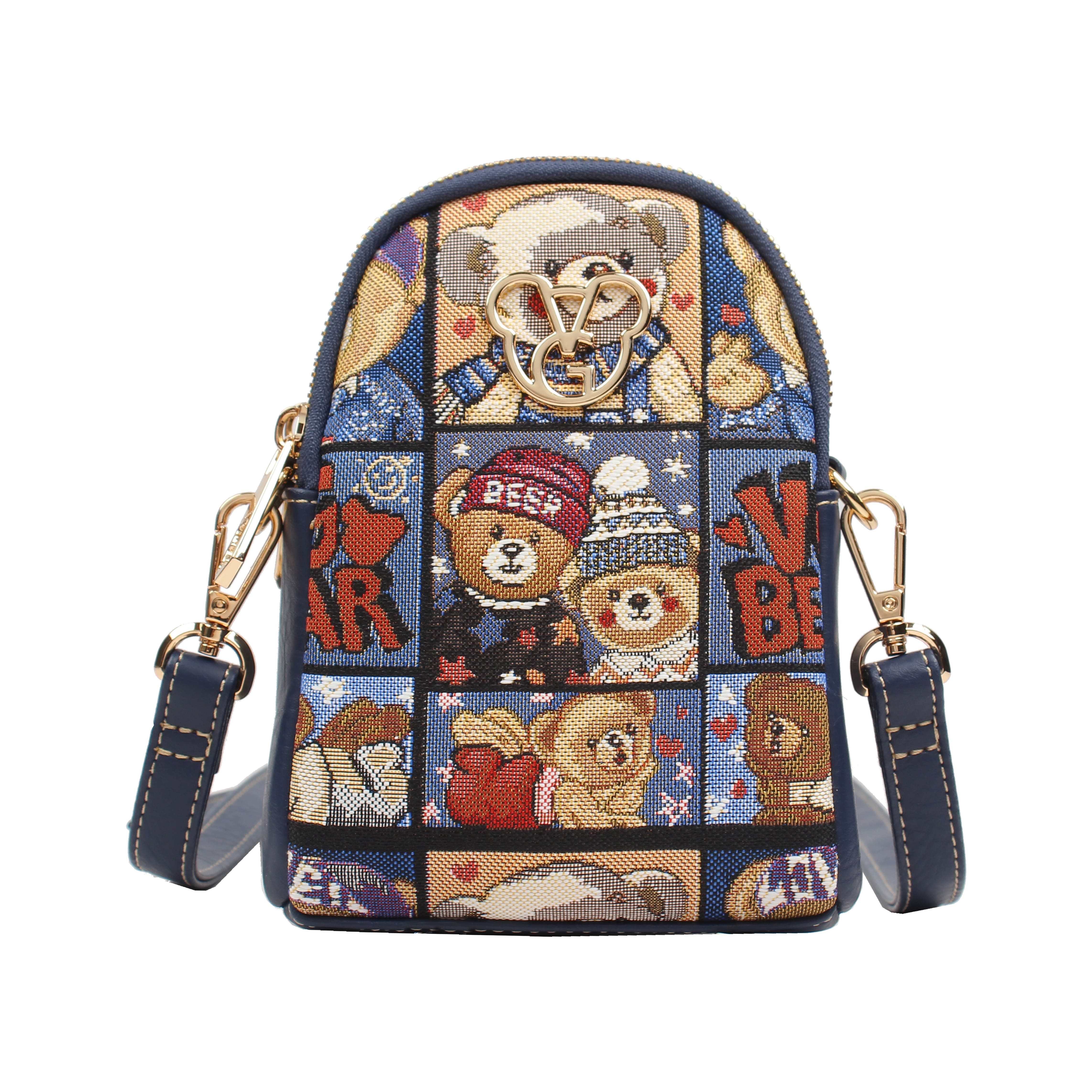 Foto 2 pulgar | Crossbody Van Gogh Bear By Henney Bear V090 Puzzle Bear