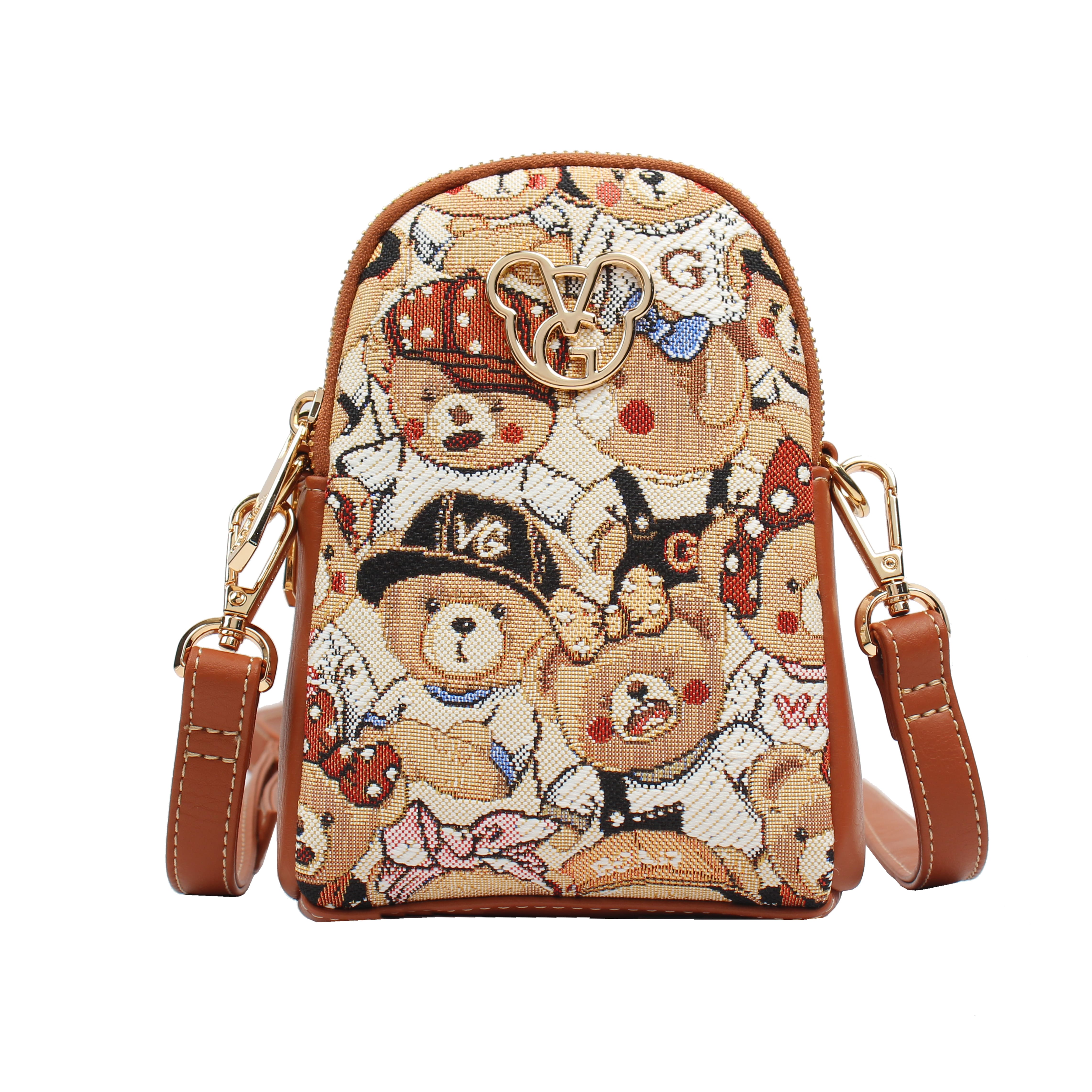 Crossbody Van Gogh Bear By Henney Bear V090 Angry Bear