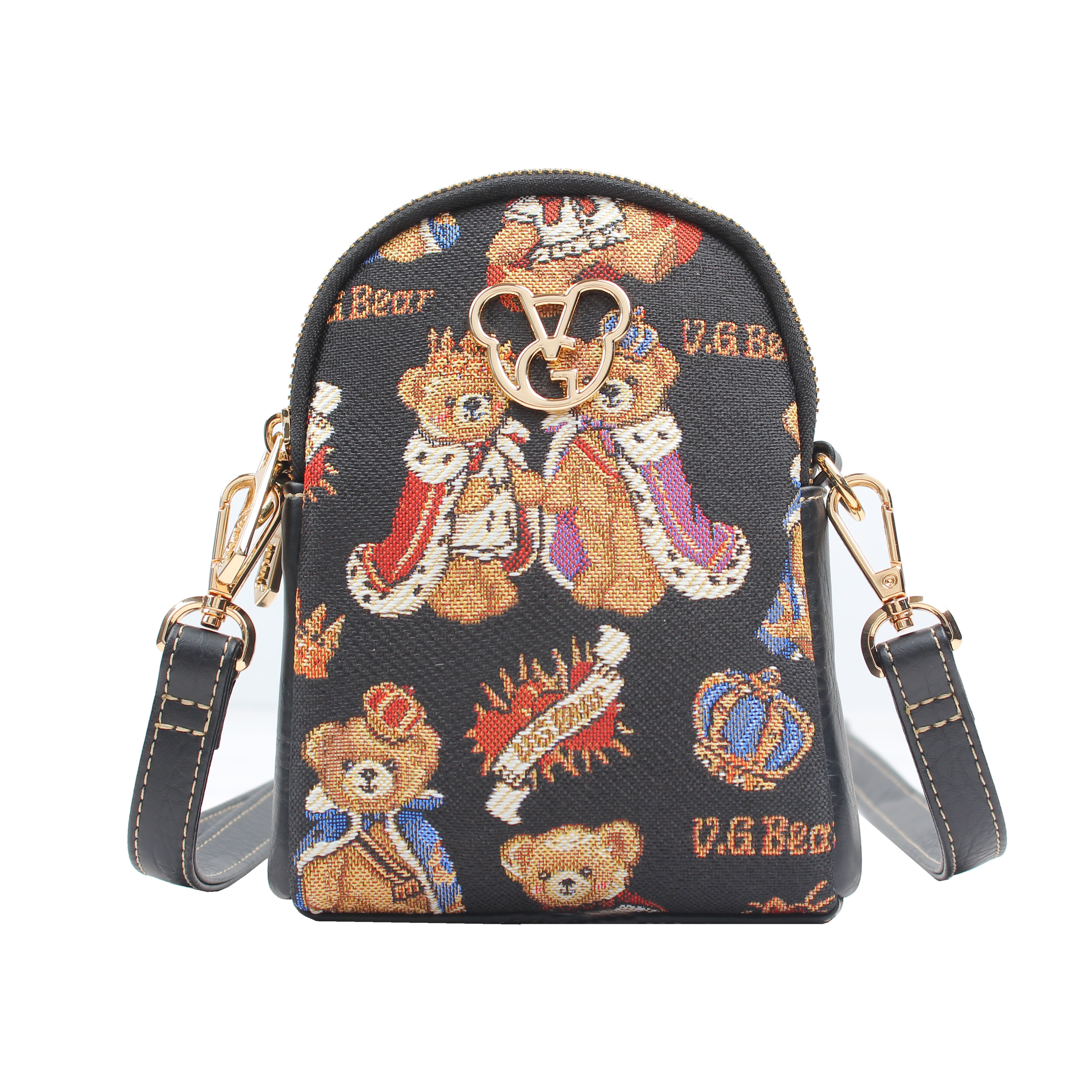 Foto 2 pulgar | Crossbody Van Gogh Bear By Henney Bear Negra para Mujer