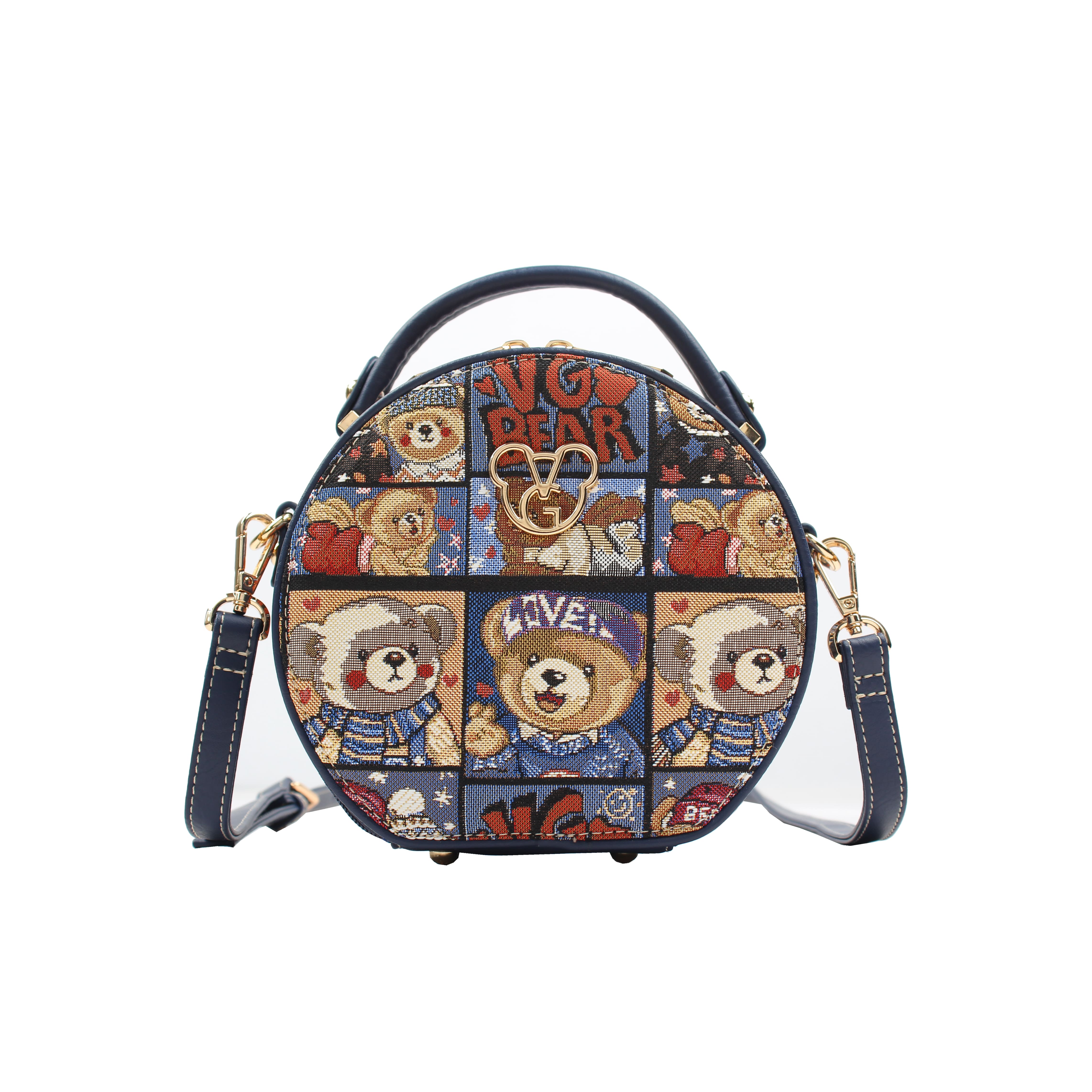 Foto 2 pulgar | Crossbody Van Gogh Bear By Henney Bear Puzzle Bear para Mujer