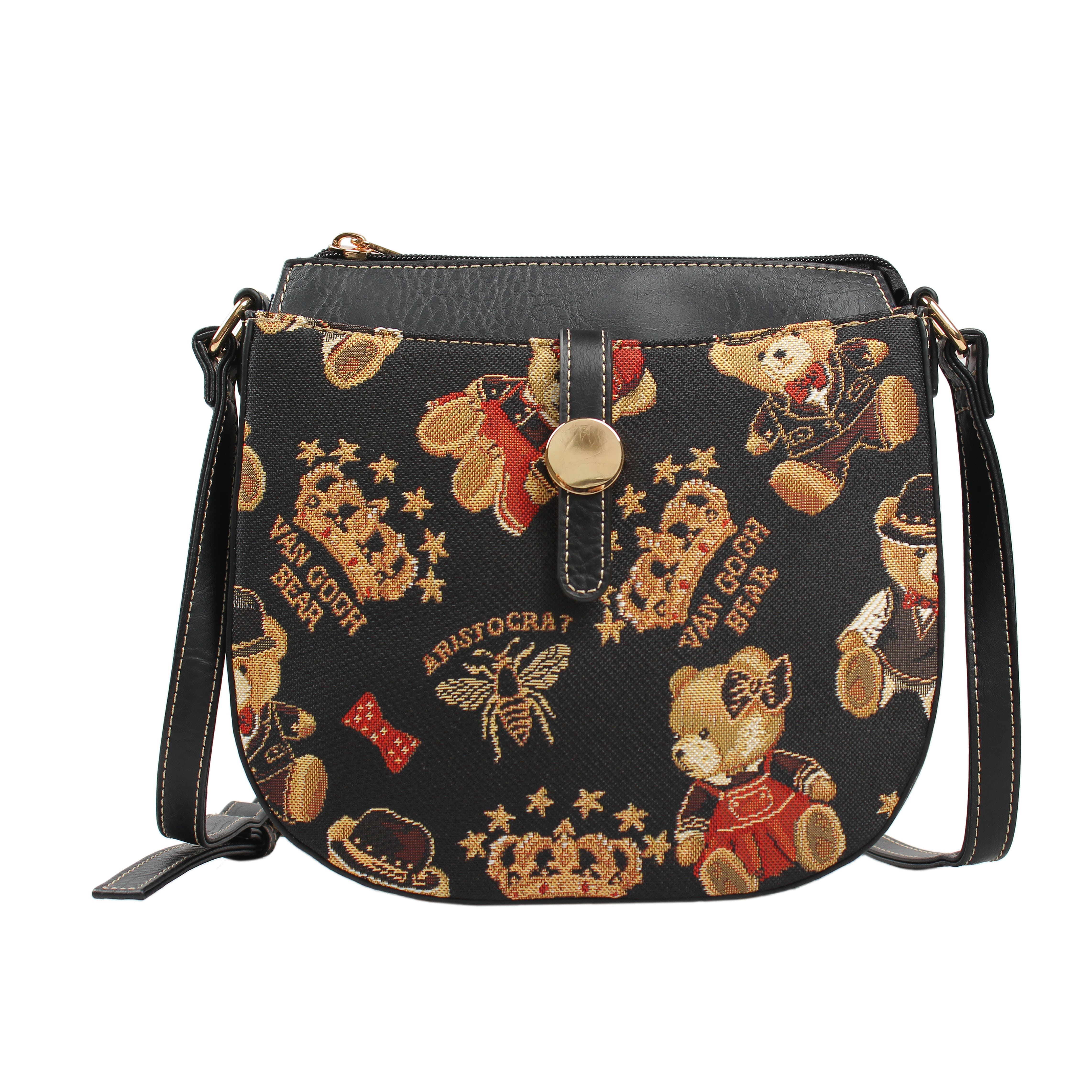 Crossbody Van Gogh Bear By Henney Bear V124 Glory Shine