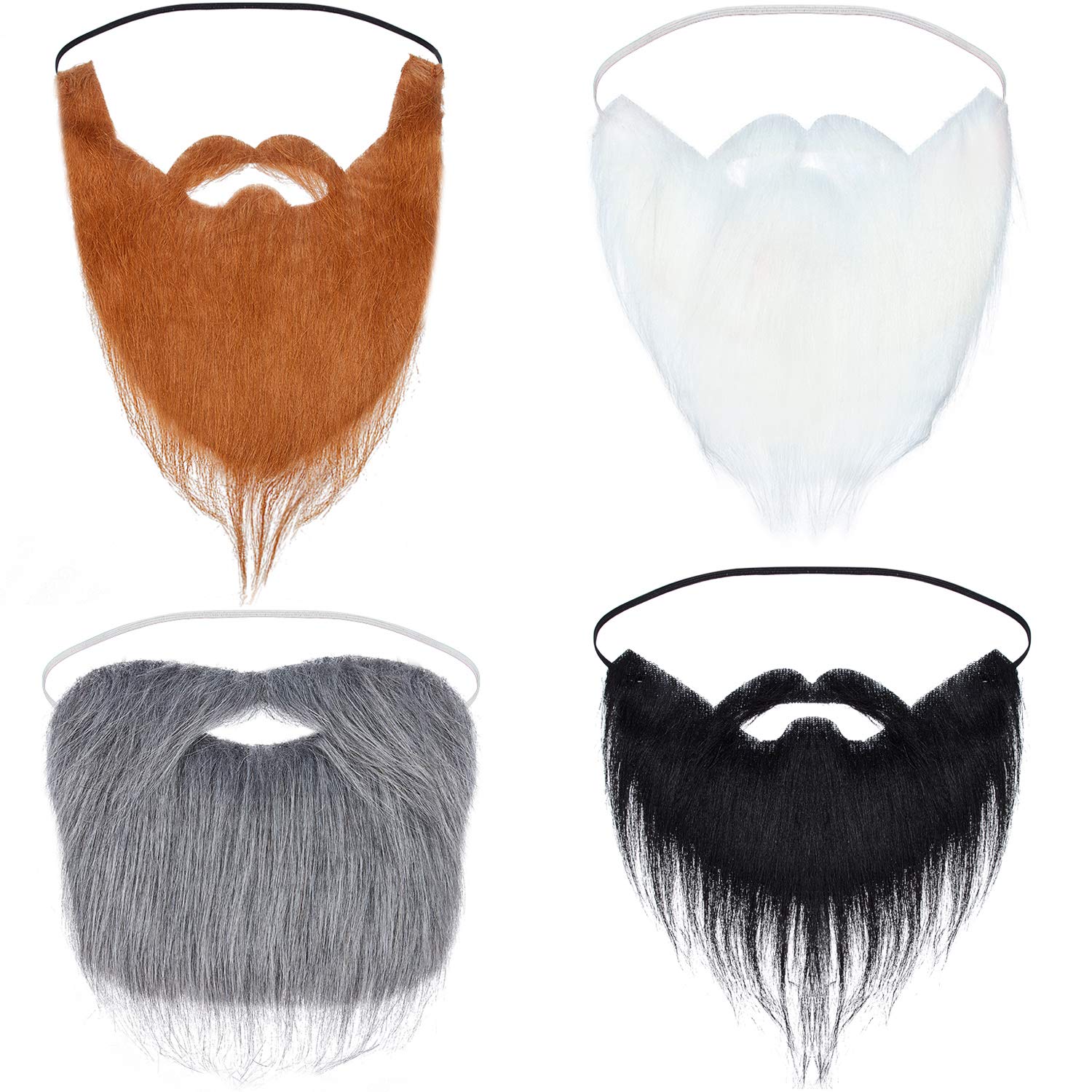Foto 2 pulgar | Set De Barbas Postizas Para Disfraces De Fiesta De Halloween (4 Piezas) - Venta Internacional.