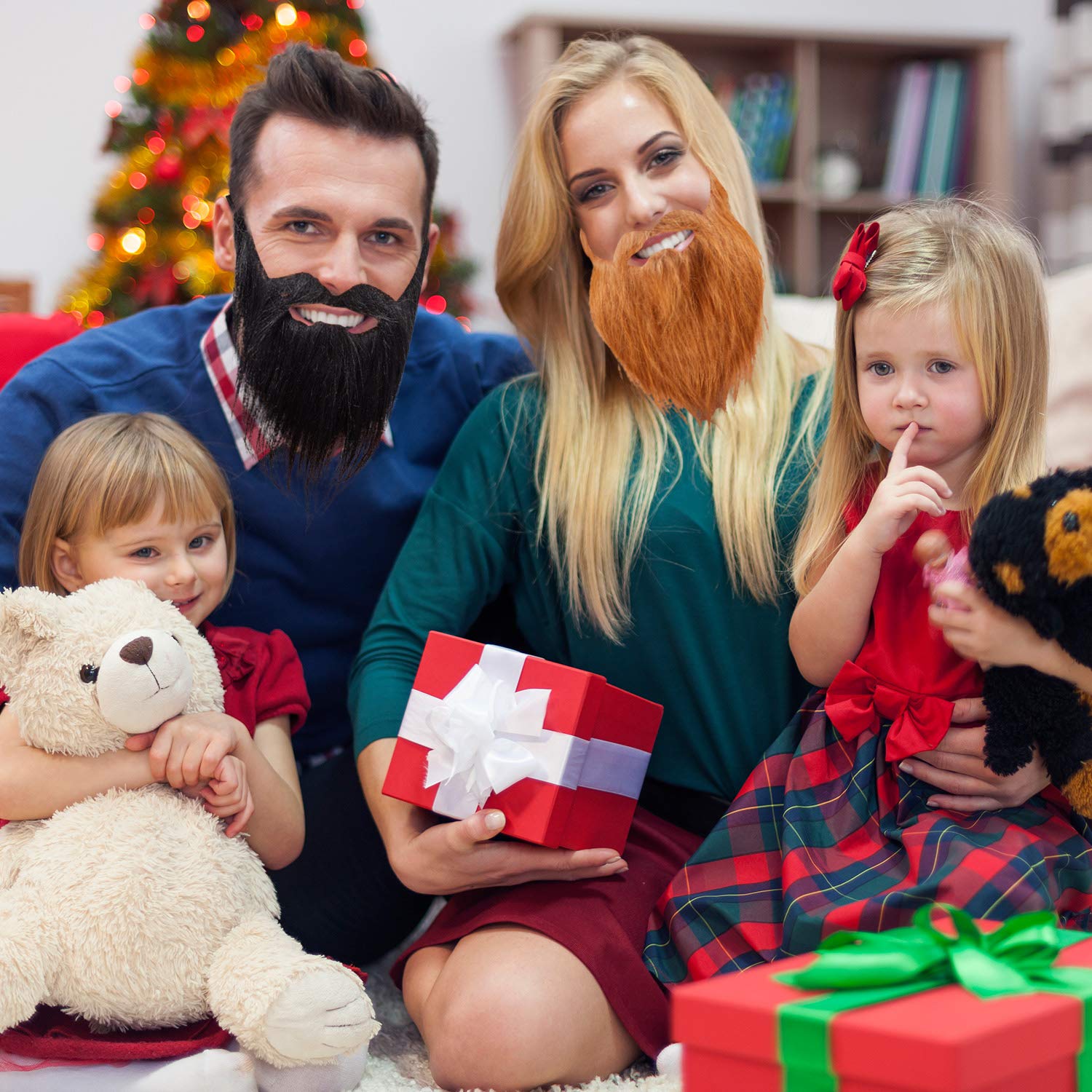 Foto 6 pulgar | Set De Barbas Postizas Para Disfraces De Fiesta De Halloween (4 Piezas) - Venta Internacional.