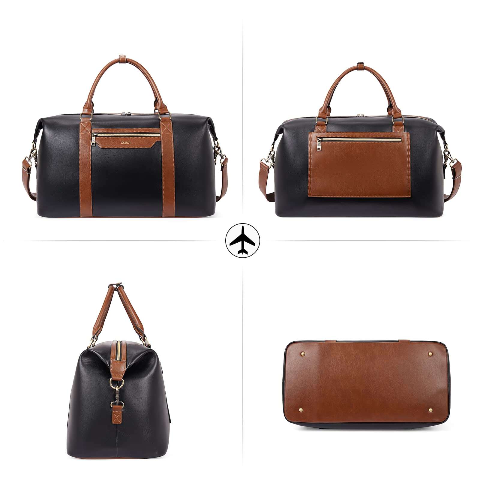 Foto 6 pulgar | Bolsa De Viaje De Piel Weekender Bag Cluci Para Mujer - Venta Internacional.