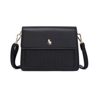 Foto 1 | Bolsa Crossbody de Dama Hpc Polo en Negro con Logo Metálico