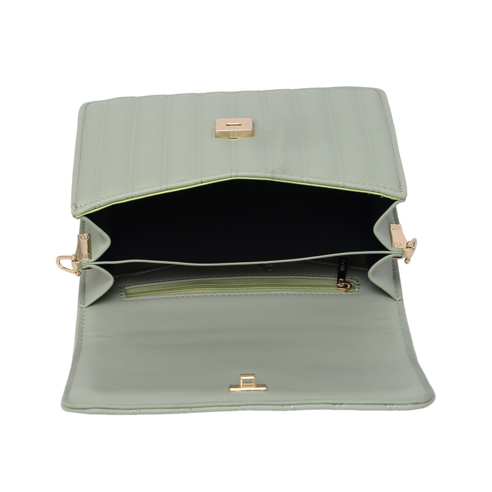 Foto 4 pulgar | Bolsa Crossbody HPC Polo Verde Olivo Capitonada