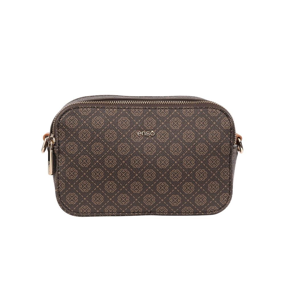 Foto 2 pulgar | Bolsa Crossbody Enso Mujer Eb244121cbm Monograma Café Cafe