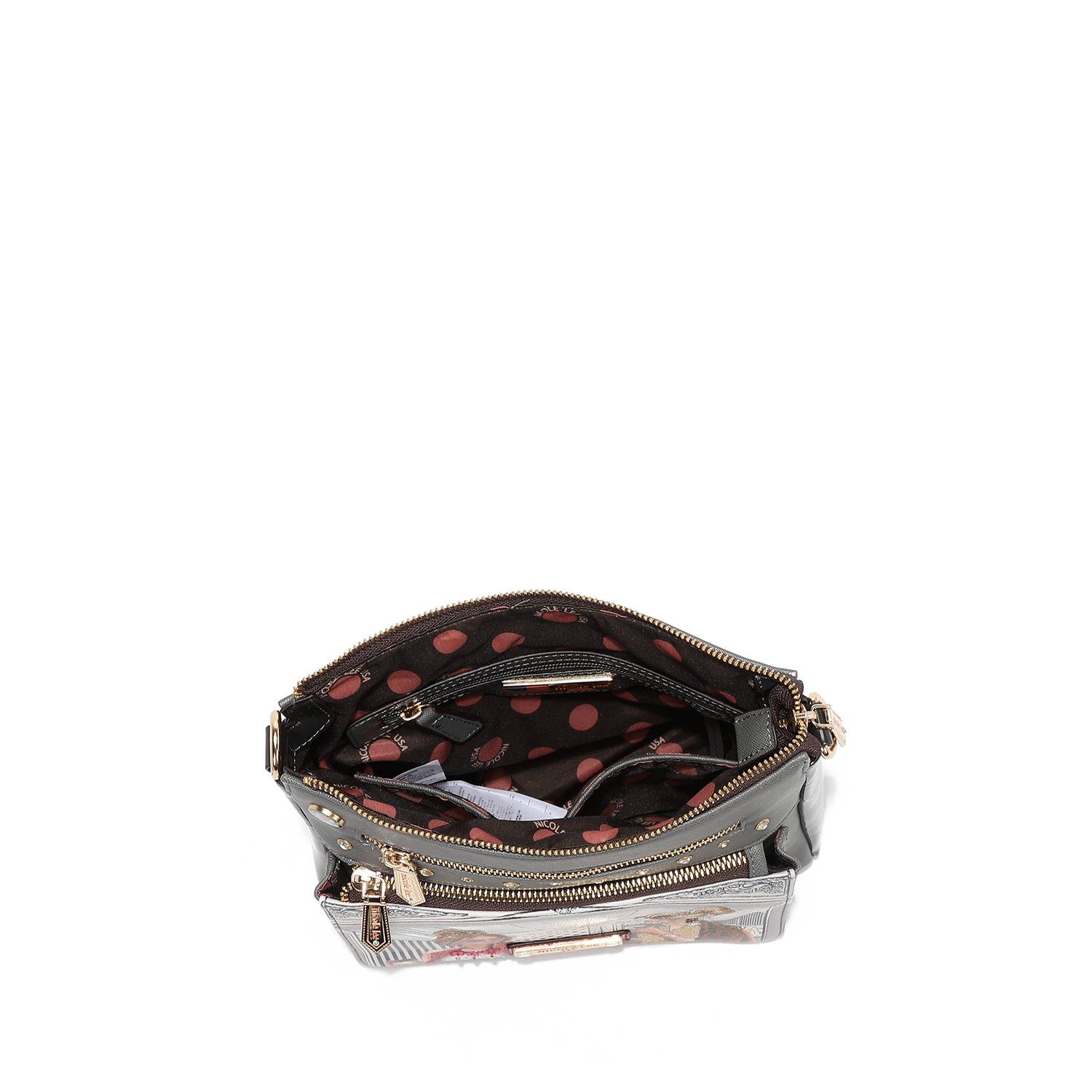 Foto 5 pulgar | Bolsa Cruzada Nicole Lee Print Ladie Night Aplicaciones Fw24