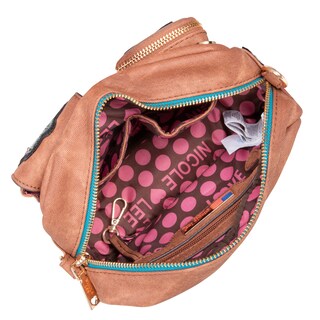 Foto 3 | Bolsa Cruzada Nicole Lee Mezclilla y Parches Bordados