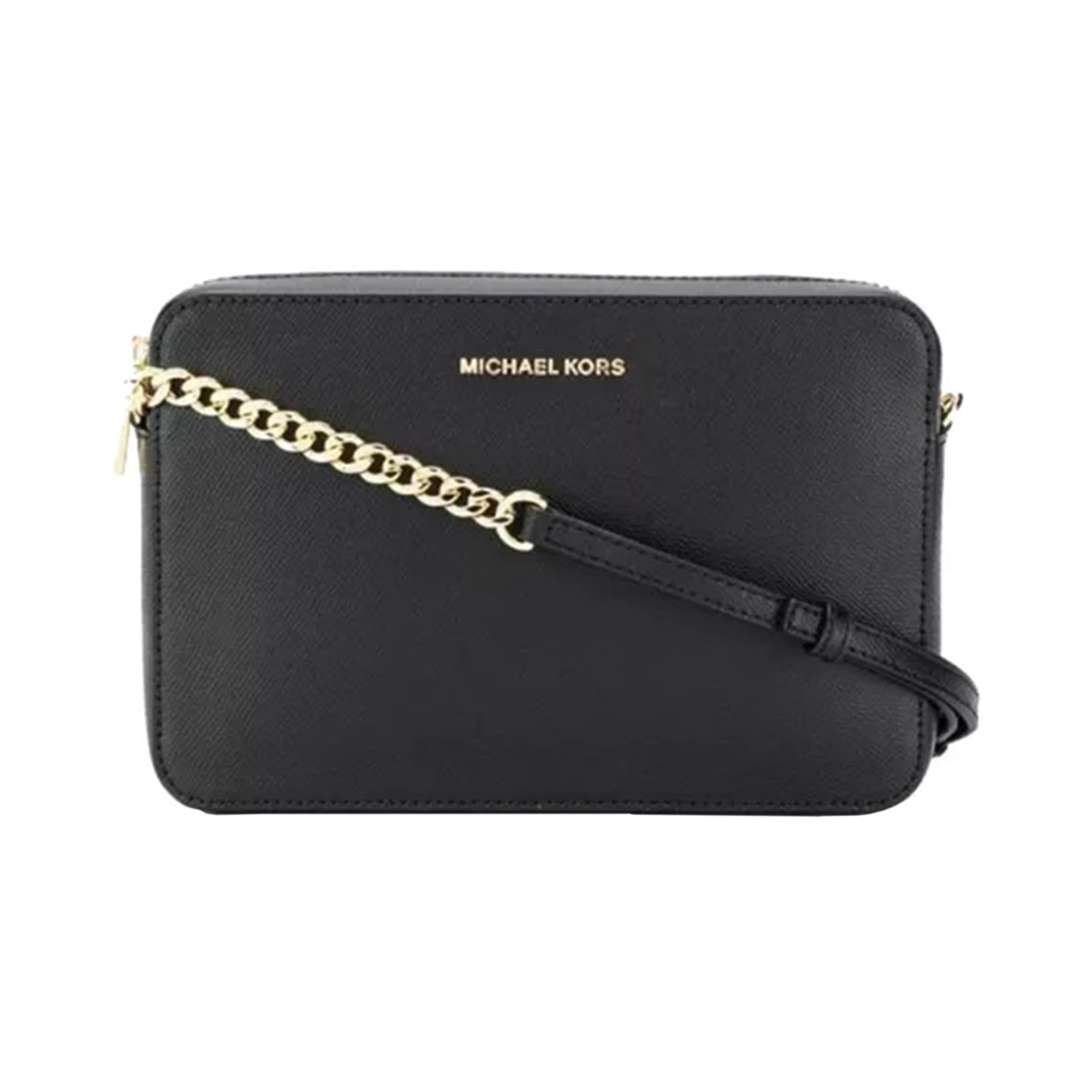 Foto 2 pulgar | Bolsa Michael Kors Jet Set Large Saffiano Leather Crossbody Bag Color Negro