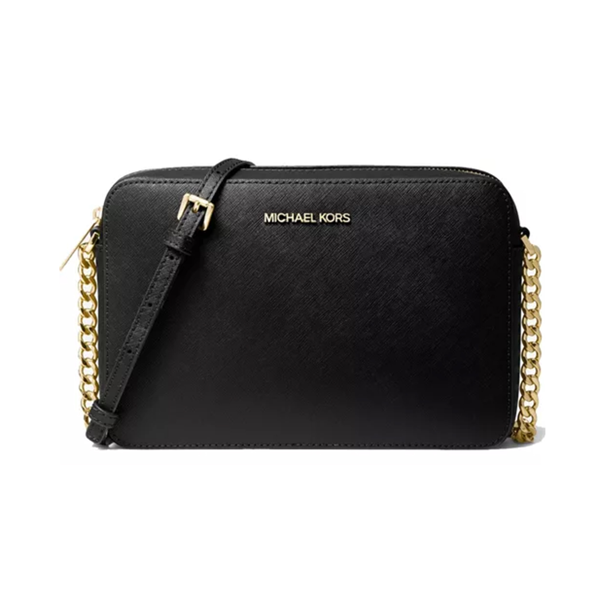 Foto 3 pulgar | Bolsa Michael Kors Jet Set Large Saffiano Leather Crossbody Bag Color Negro