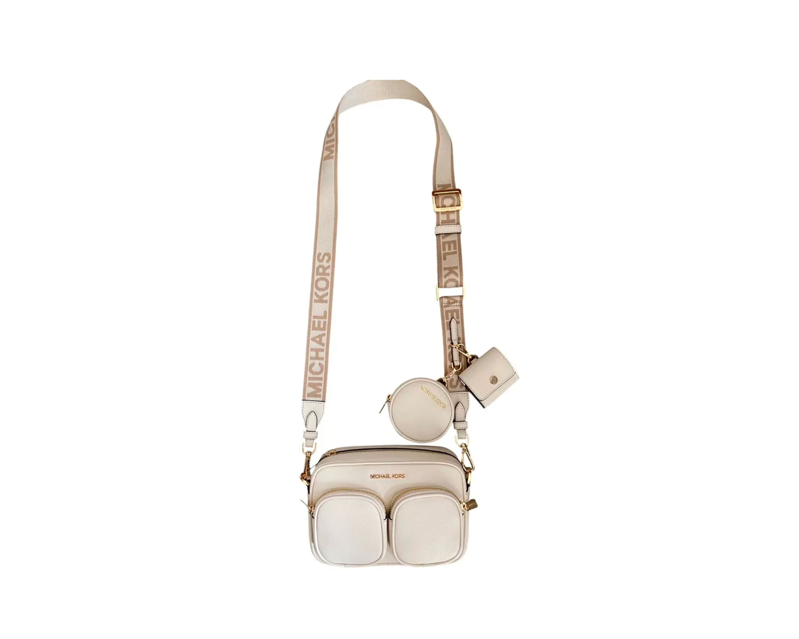 Bolsa Michael Kors Jet Set Medium Crossbody Airpods 35s2gtt6l Beige