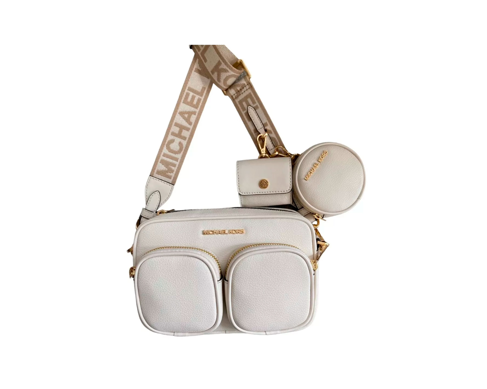 Foto 6 | Bolsa Michael Kors Jet Set Medium Crossbody Airpods 35s2gtt6l Beige