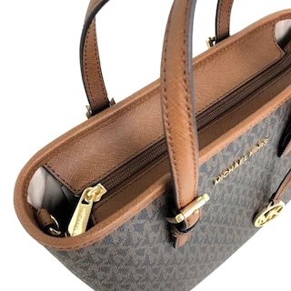 Foto 4 | Bolsa Michael Kors Jet Set Travel Extra-small Logo Top-zip Tote Bag 35t9gtvt0b Café