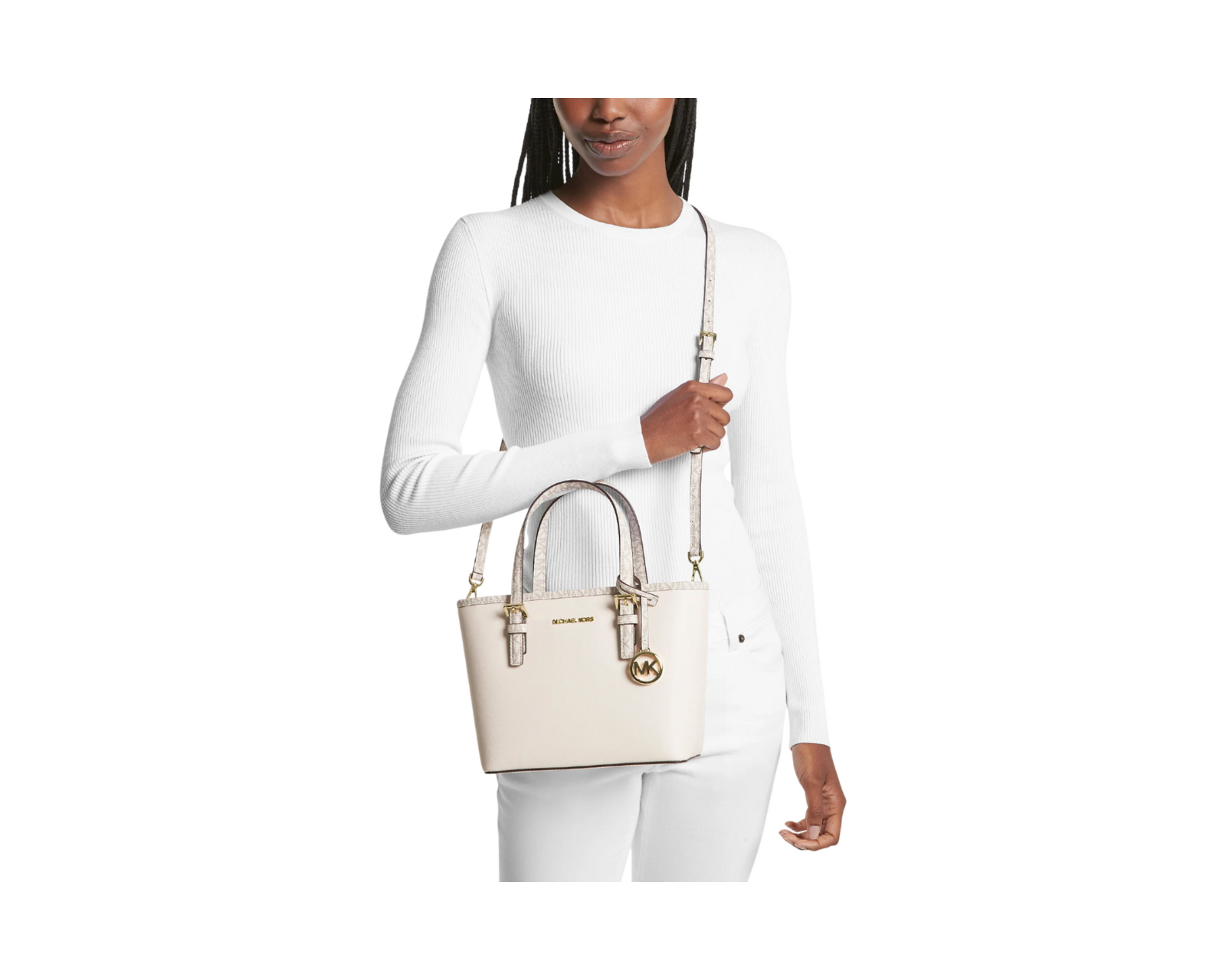 Foto 5 pulgar | Bolsa Crossbody Michael Kors Jet Set Travel Bag 35hgtvt0l Blanca