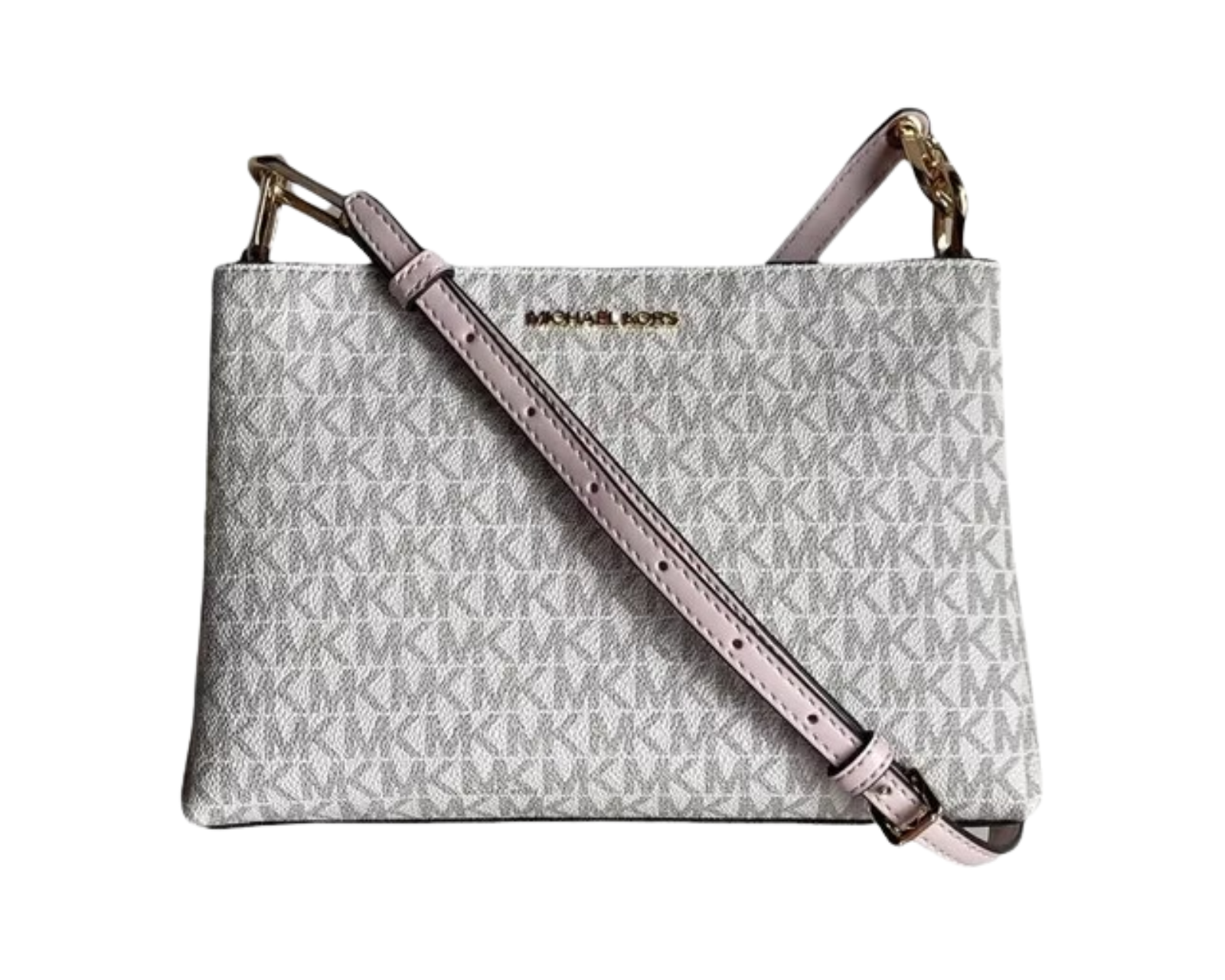 Foto 6 pulgar | Bolsa Michael Kors Trisha Logo Crossbody 35h1g9tc8b Color Blanco