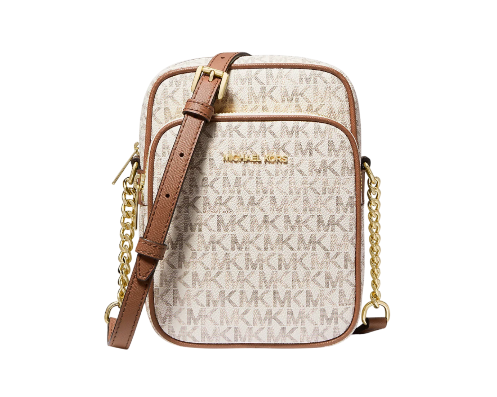 Foto 2 pulgar | Bolsa Crossbody Michael Kors Jet Set Travel Logo 35f1gtvc2b Beige