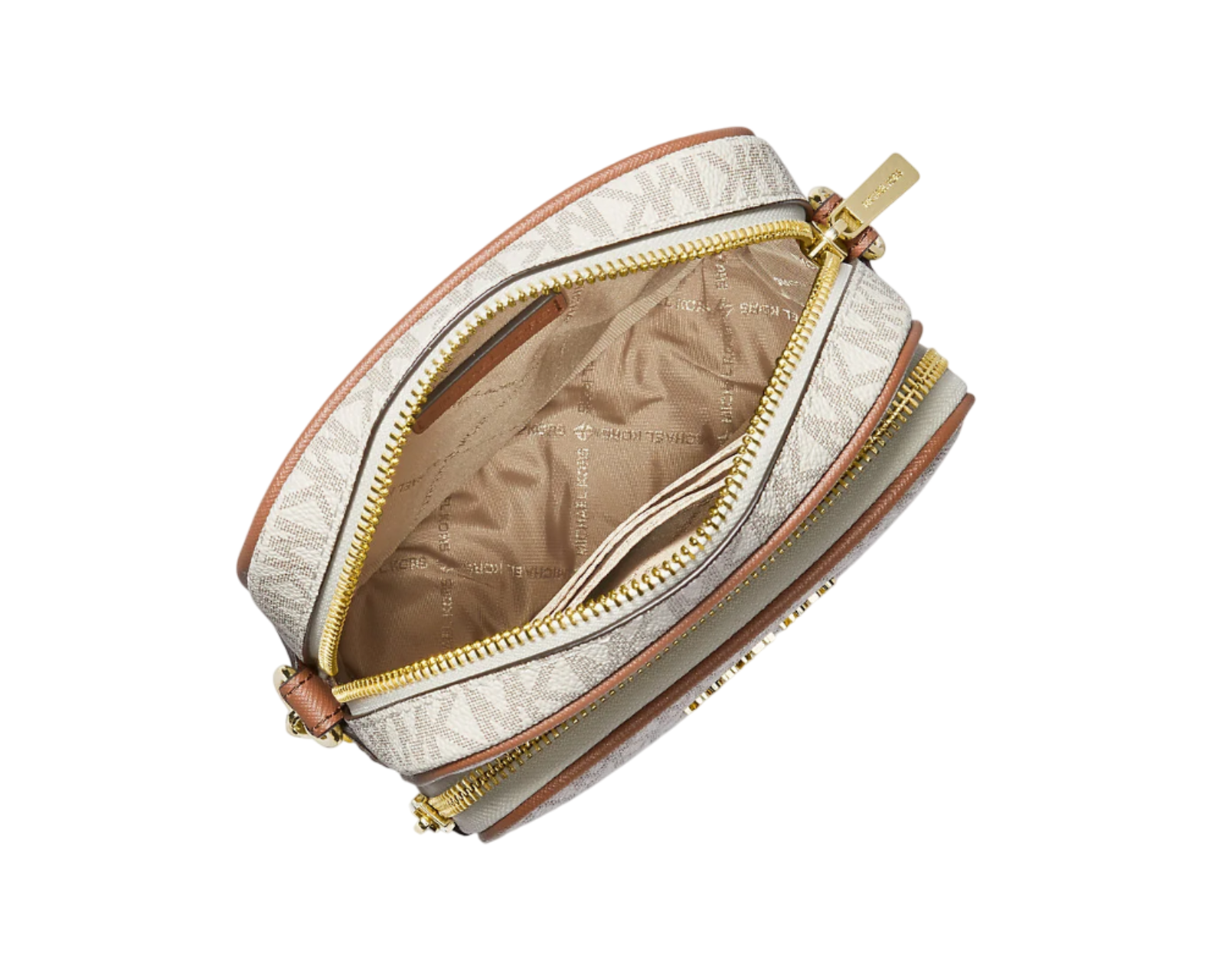Foto 3 pulgar | Bolsa Crossbody Michael Kors Jet Set Travel Logo 35f1gtvc2b Beige