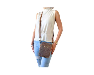 Foto 4 | Bolsa Crossbody Michael Kors Jet Set Travel Logo 35f1gtvc2b Café