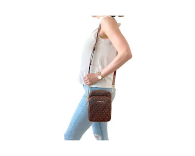 Foto 5 | Bolsa Crossbody Michael Kors Jet Set Travel Logo 35f1gtvc2b Café