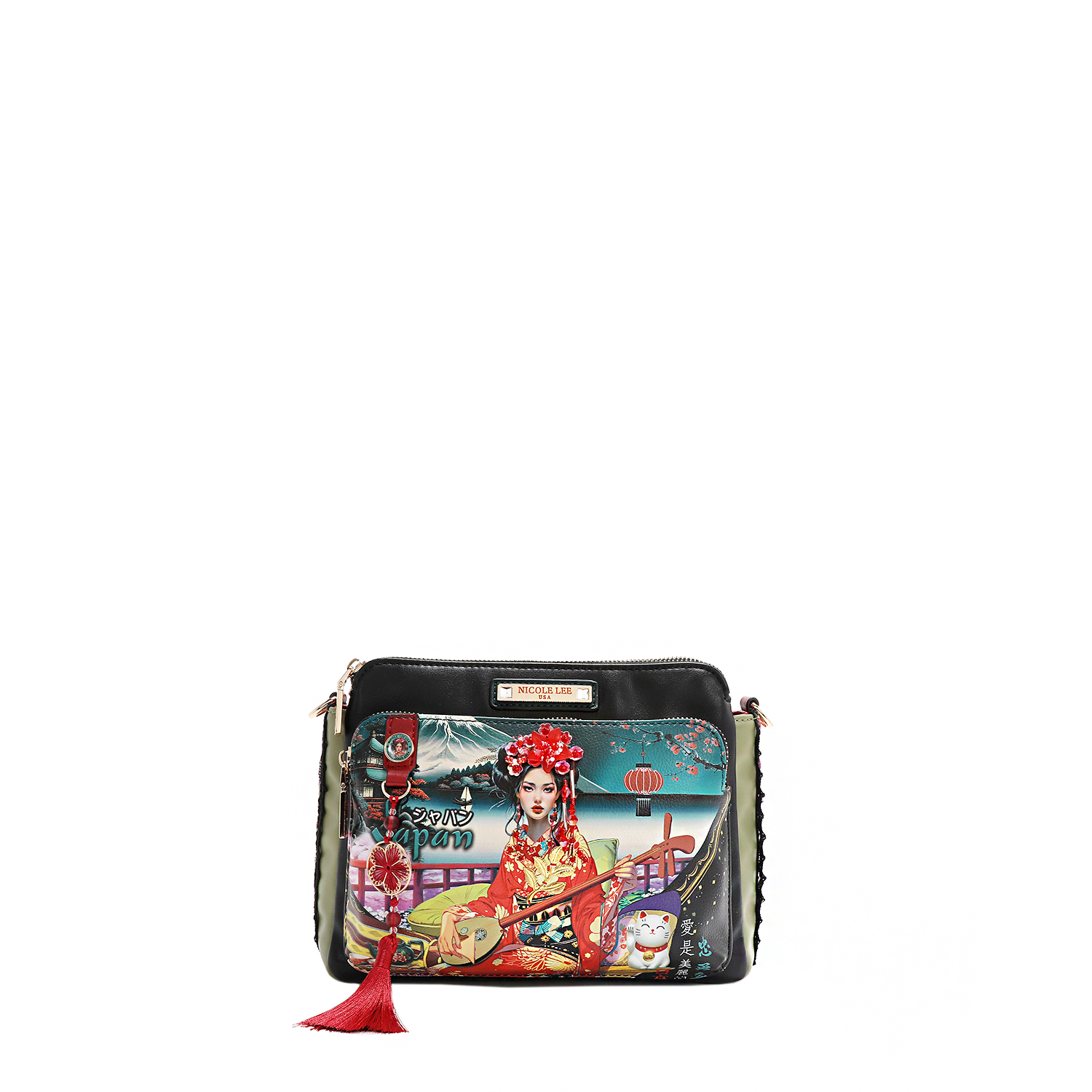 Foto 2 pulgar | Bolsa Cruzada Nicole Lee Estamapada Akiko La Belleza