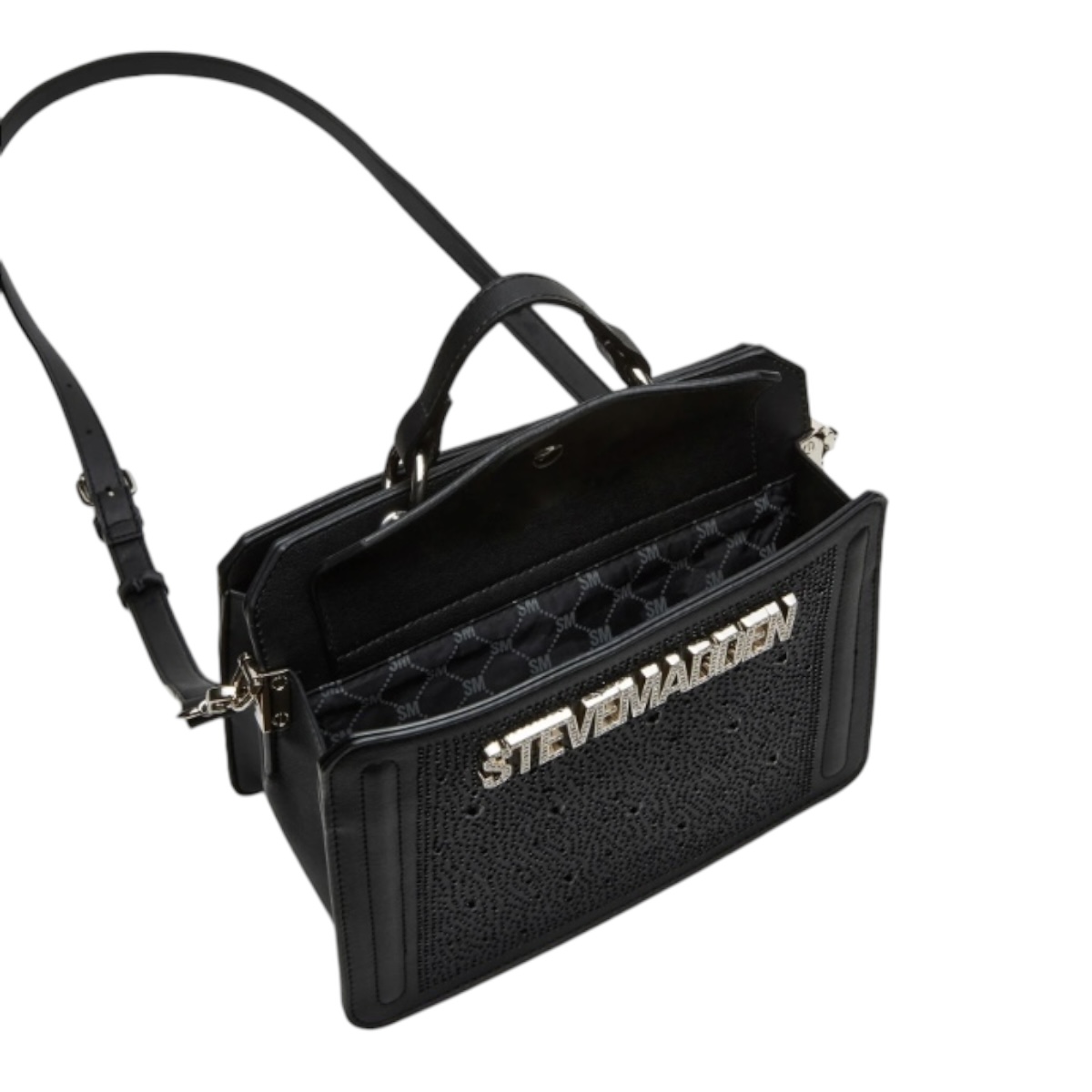 Foto 5 pulgar | Bolsa Steve Madden Bevelyn Rhinstones Black