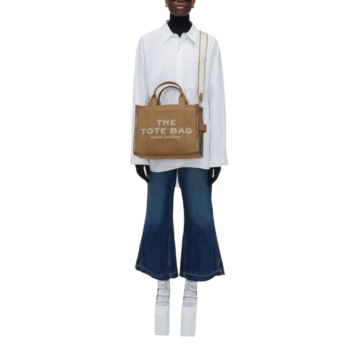 Foto 4 | The The Tote Bag Marc Jacobs Medium Jacquard Cameltote Bag Marc Jacobs Medium Jacquard Camel