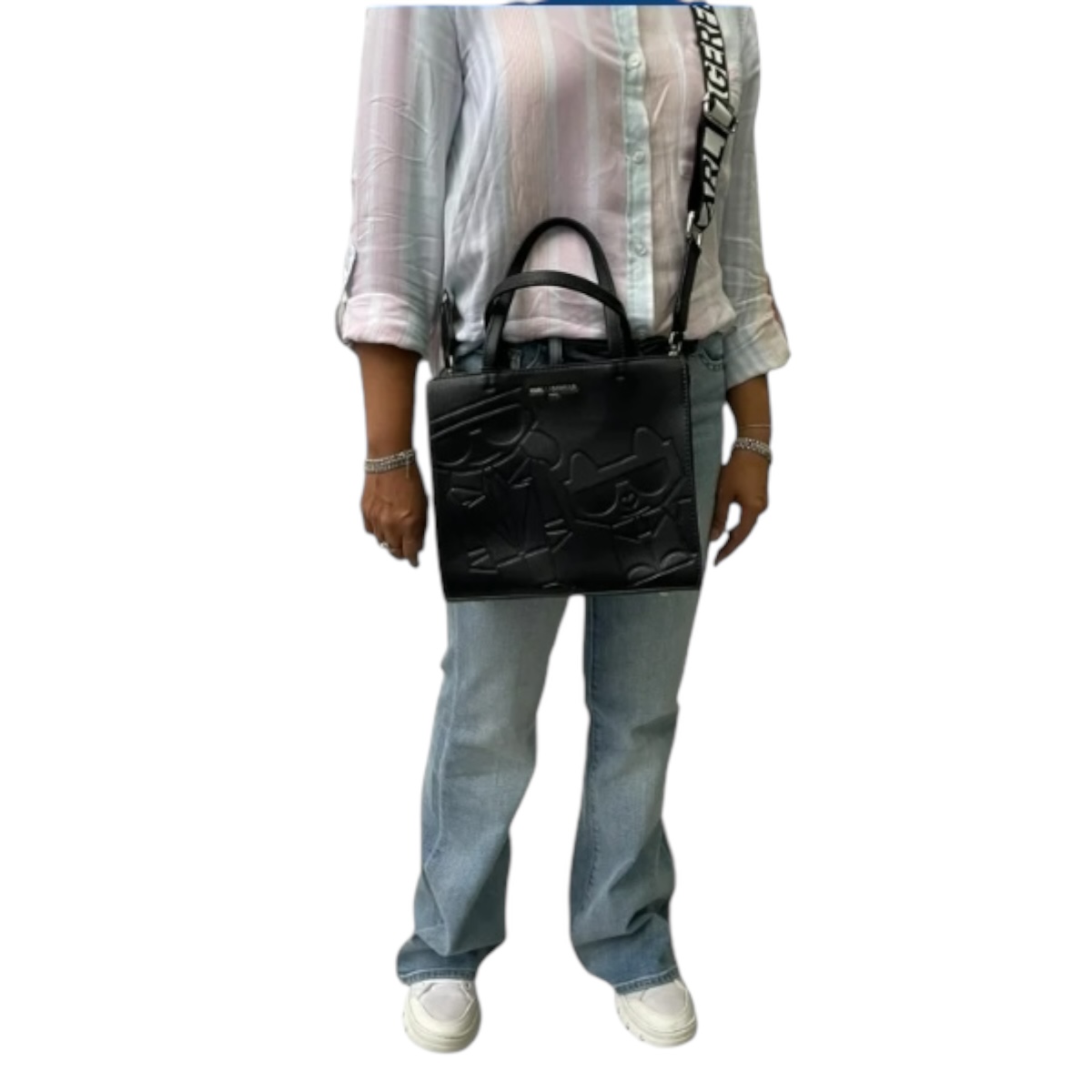 Foto 5 | Bolsa Karl Lagerfeld Negra para Mujer