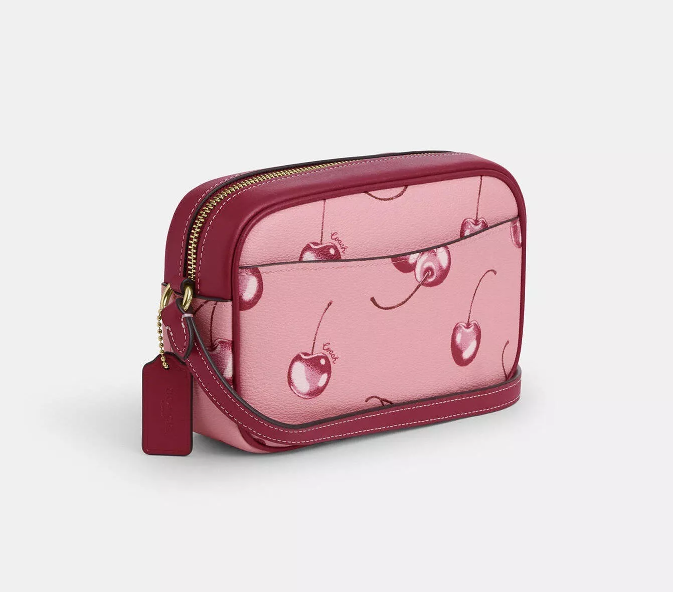 Foto 7 pulgar | Crossbody Rosa Mini Jamie Camera Bag With Cherry Print Piel Coach