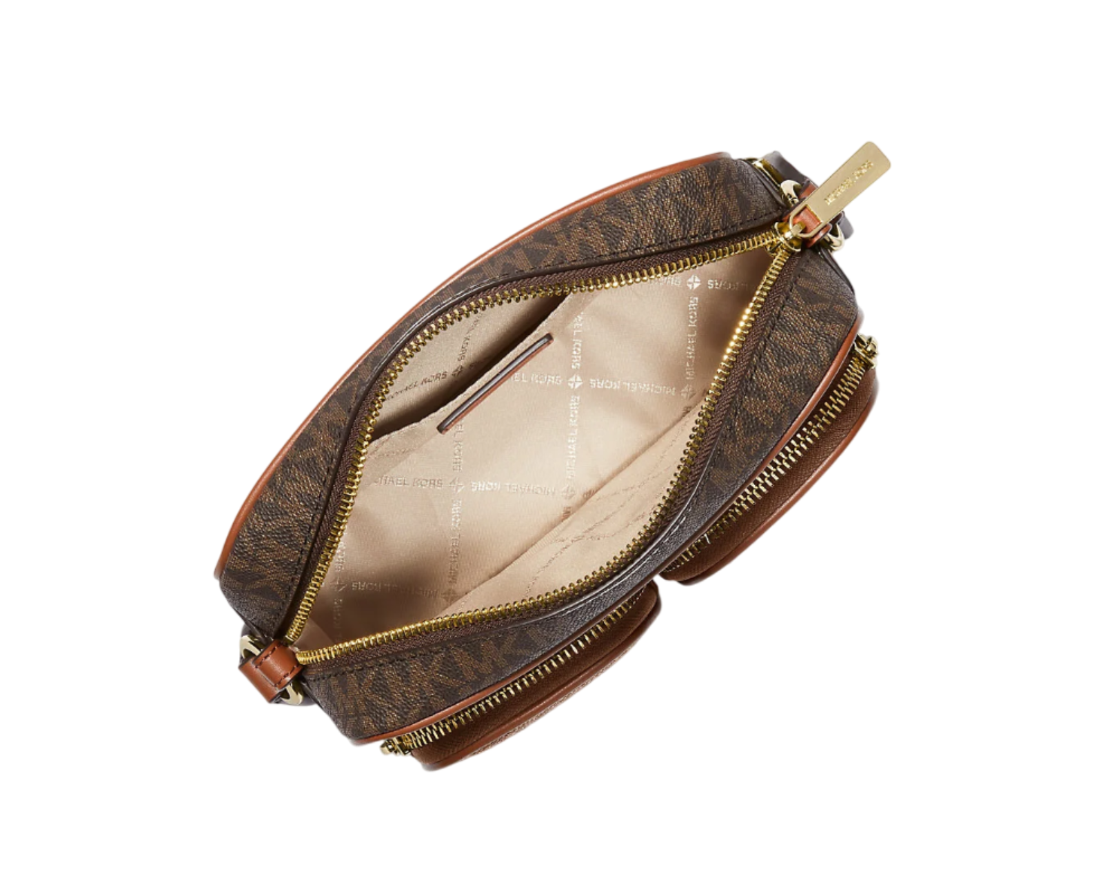 Foto 4 pulgar | Bolsa Michael Kors Jet Set Medium Logo Crossbody Bag con Funda para Apple Airpods Pro 35sgttc2b Café