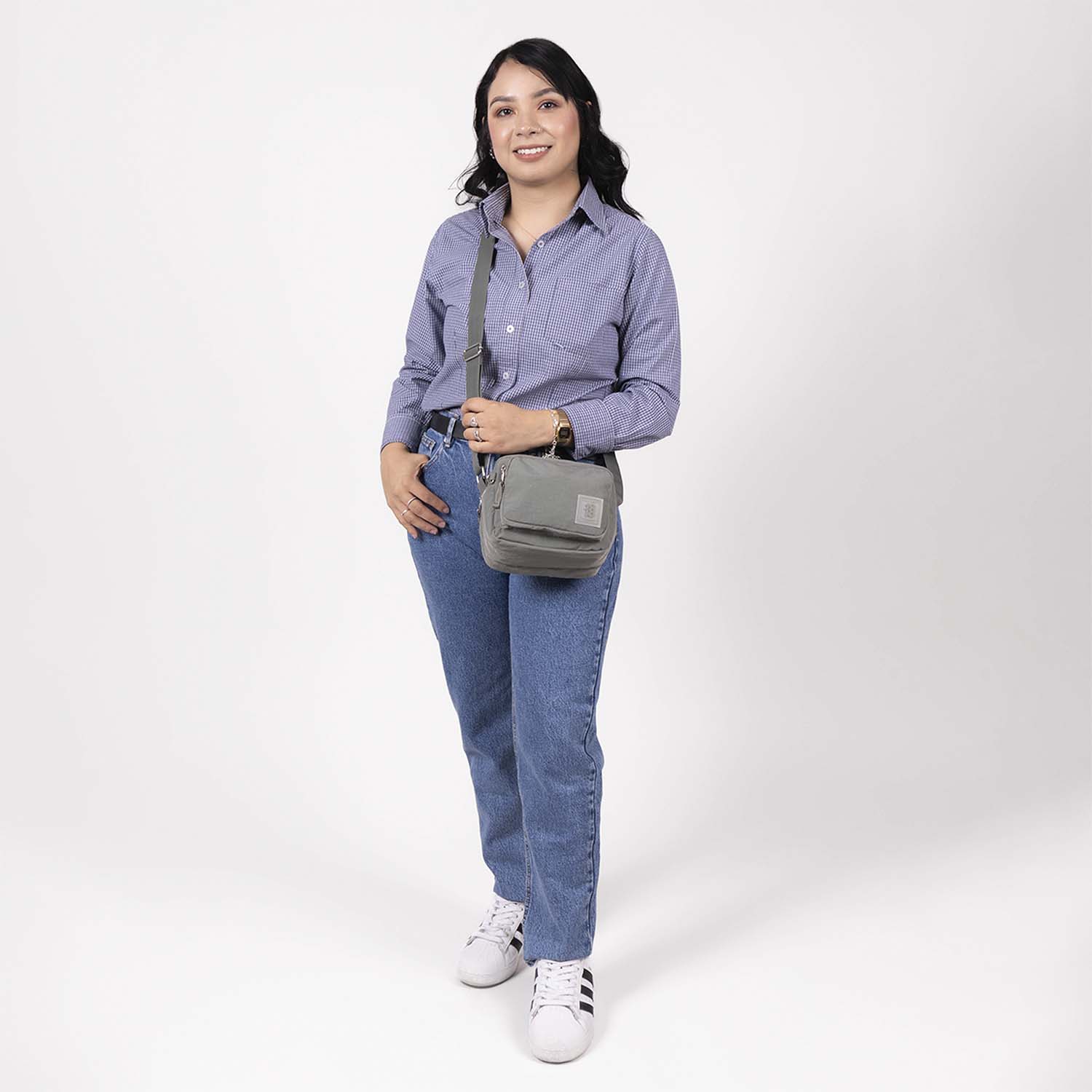 Foto 9 pulgar | Crossbody Gris 1818 Zilp