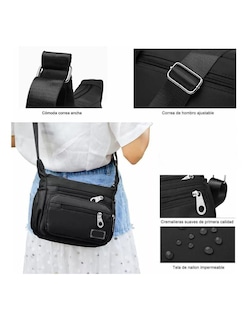 Foto 3 | Bolsa Crossbody Pink Brule Negra