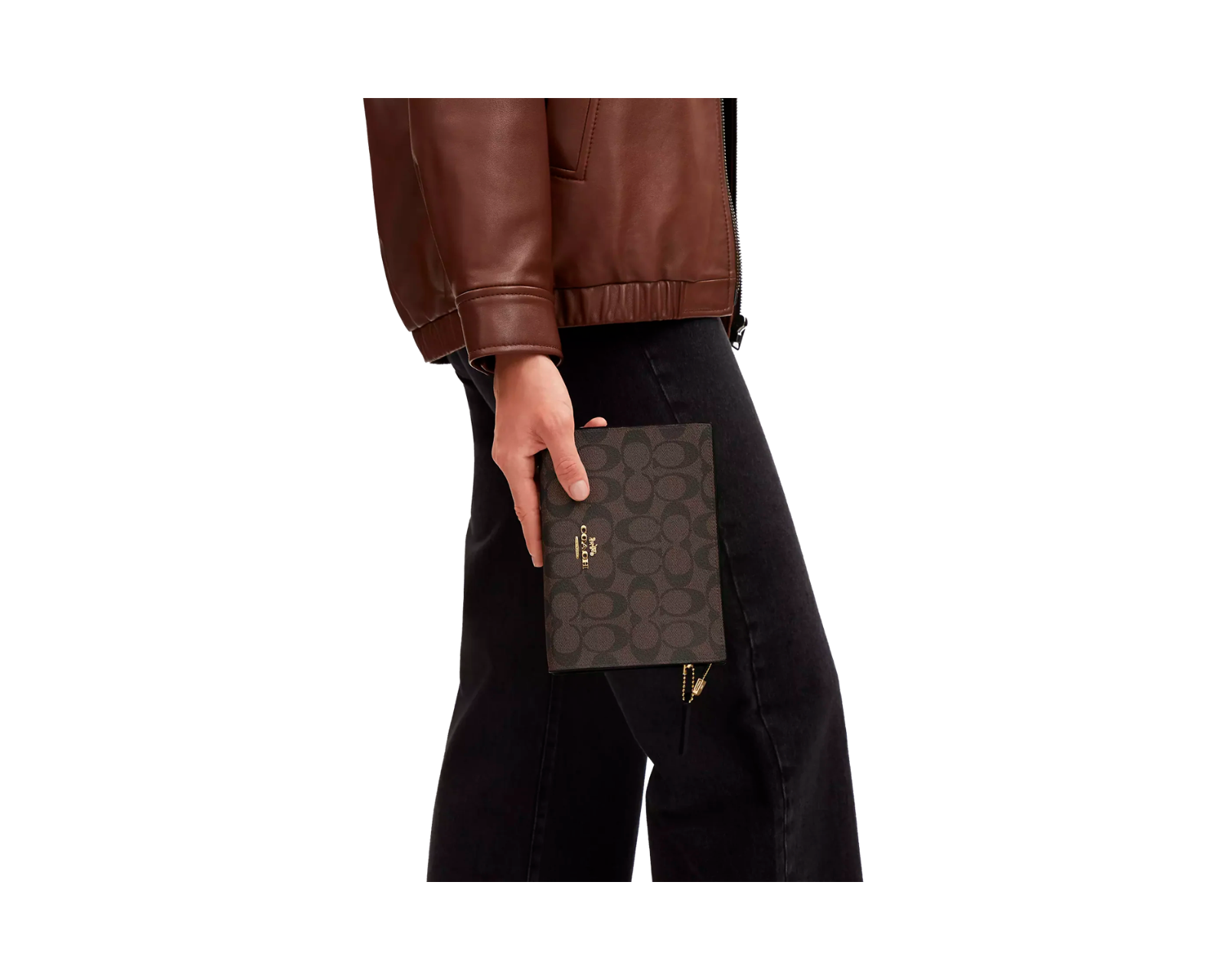Foto 3 | Bolsa Coach Slim Crossbody Signature Canvas Cr239 Color Café
