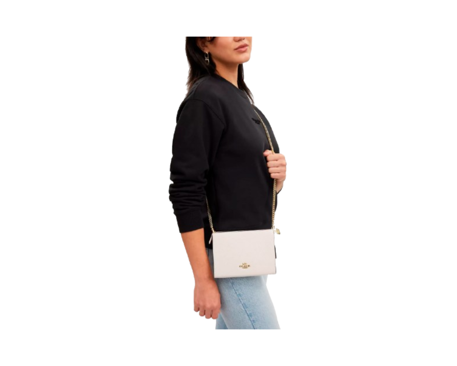 Foto 4 pulgar | Bolsa Para Dama Marca Coach. Modelo Slim Crossbody Cr238 Color Blanco