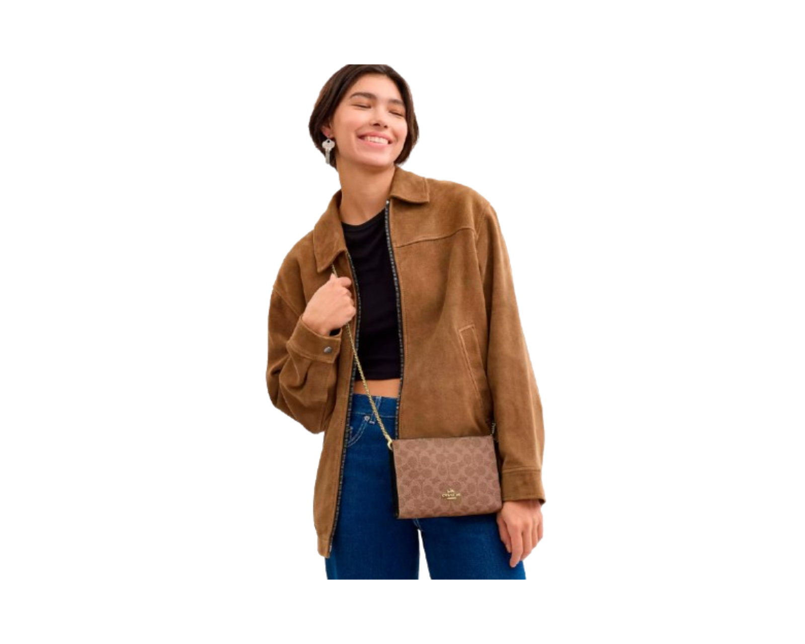 Foto 4 | Bolsa Coach Slim Crossbody Bag Signature Canvas Cw204 Color Café