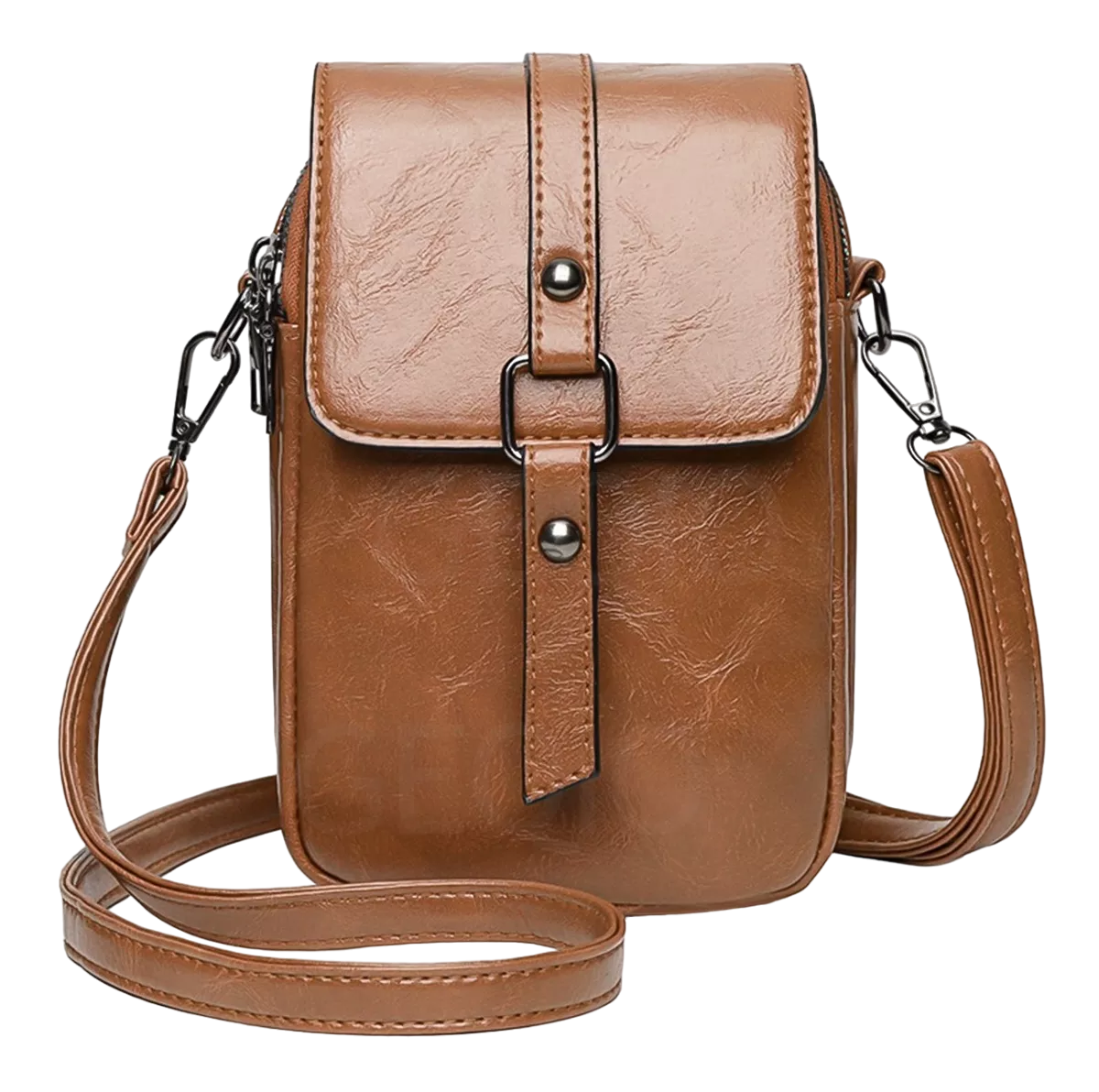 Foto 2 pulgar | Bolso Para Mujer Cartera Bandolera De Moda Para Celular Marrón