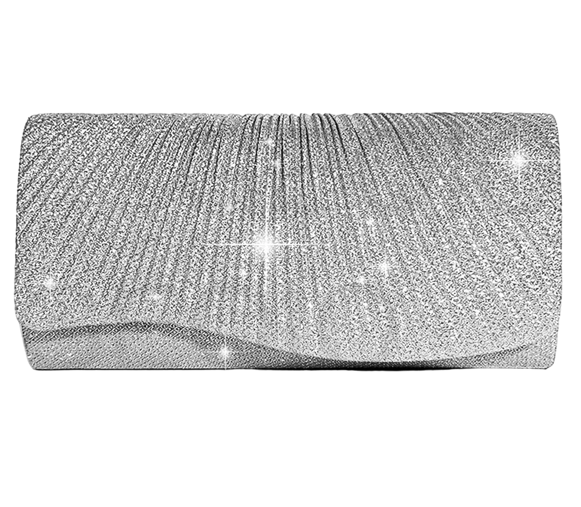 Foto 2 pulgar | Bolso De Noche Embrague Para Mujer De Fiesta Y Boda Plateado