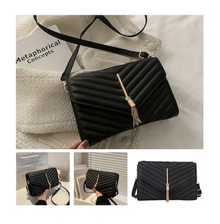 Foto 2 | Bolso Bandolera De Moda Y Elegante Crossbody Para Mujer Negro