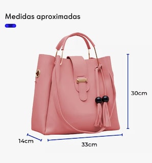 Foto 2 | Set 3 Bolsas Bandolera Mujer Cosmetiquera Cartera Crossbody Color Rosa