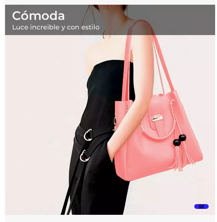 Foto 5 | Set 3 Bolsas Bandolera Mujer Cosmetiquera Cartera Crossbody Color Rosa