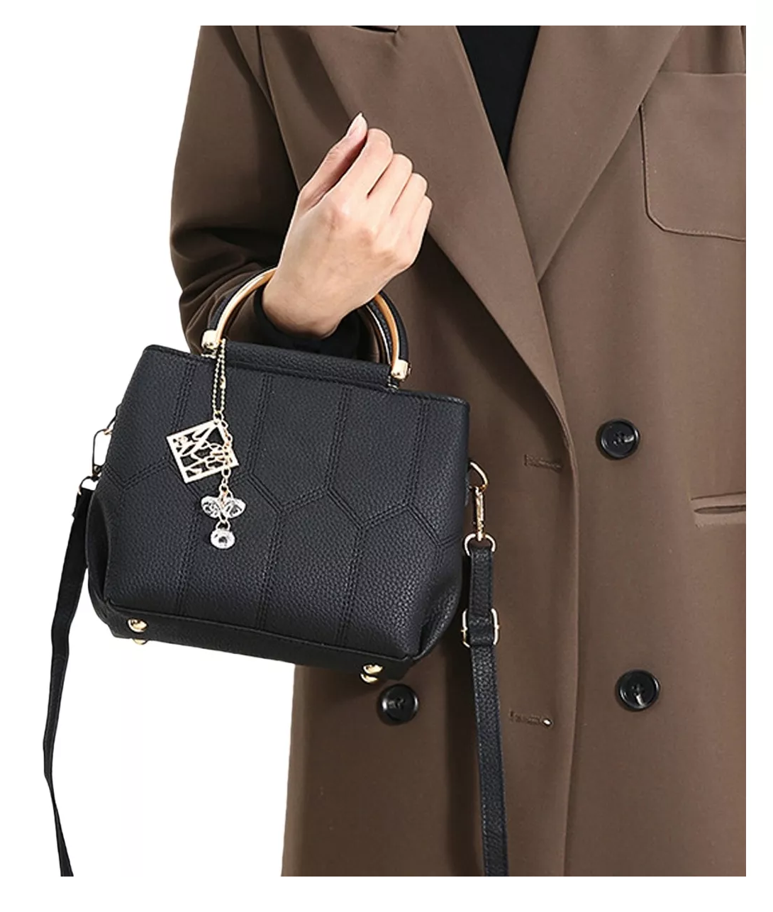 Foto 2 | Bolso De Mano Para Dama Crossbody Negro