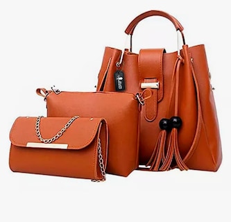 Foto 1 | Set 3 Bolsas Wünd Bandolera Mujer Cosmetiquera Cartera Crossbody Color Café