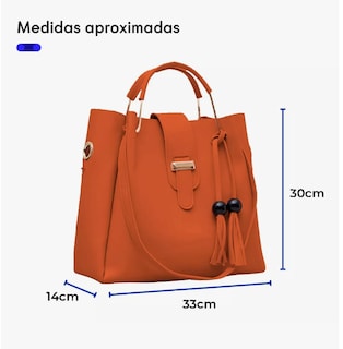 Foto 2 | Set 3 Bolsas Wünd Bandolera Mujer Cosmetiquera Cartera Crossbody Color Café