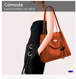 Foto 5 | Set 3 Bolsas Wünd Bandolera Mujer Cosmetiquera Cartera Crossbody Color Café