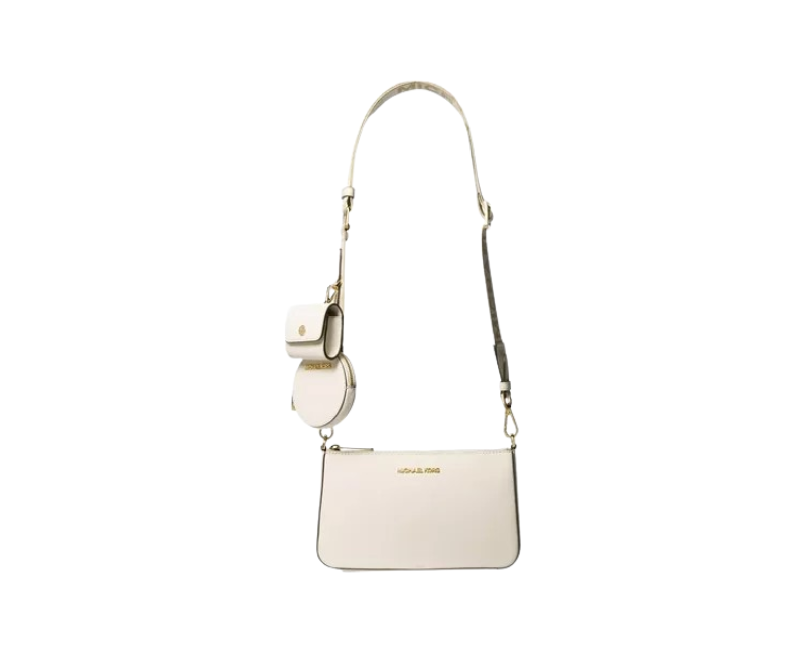 Foto 1 | Bolsa Michael Kors Jet Set Saffiano Leather Crossbody Bag Con Funda Para Apple Airpods Pro  35s3gtvc5t Color Crema