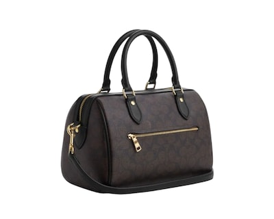 Foto 2 | Bolsa Coach Rowan Satchel Signature Canvas Cv961 Café