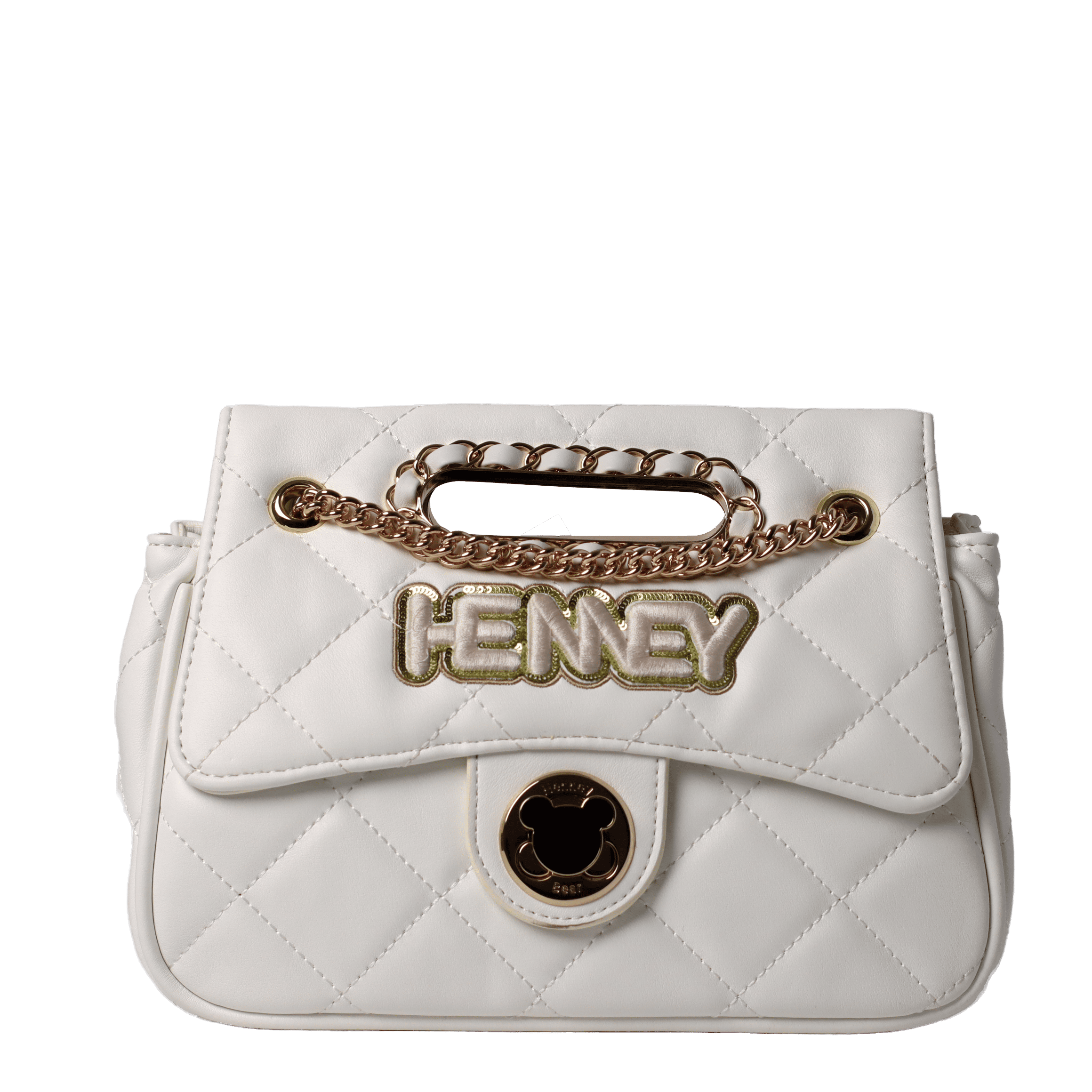 Foto 2 pulgar | Crossbody Acolchado Henney Bear H693 White