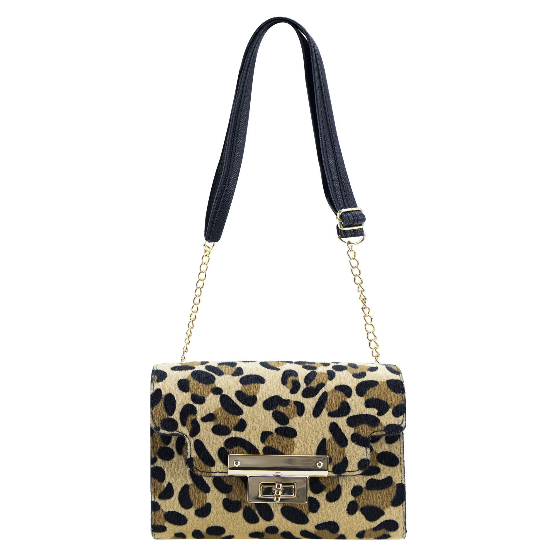 Foto 1 | Mariconera Para Dama Negro Leopardo Felino Sintetico Griselda Nueva Imagen