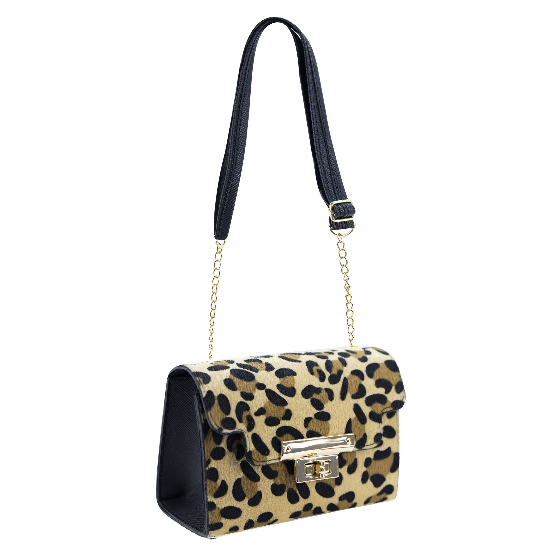 Foto 2 | Mariconera Para Dama Negro Leopardo Felino Sintetico Griselda Nueva Imagen